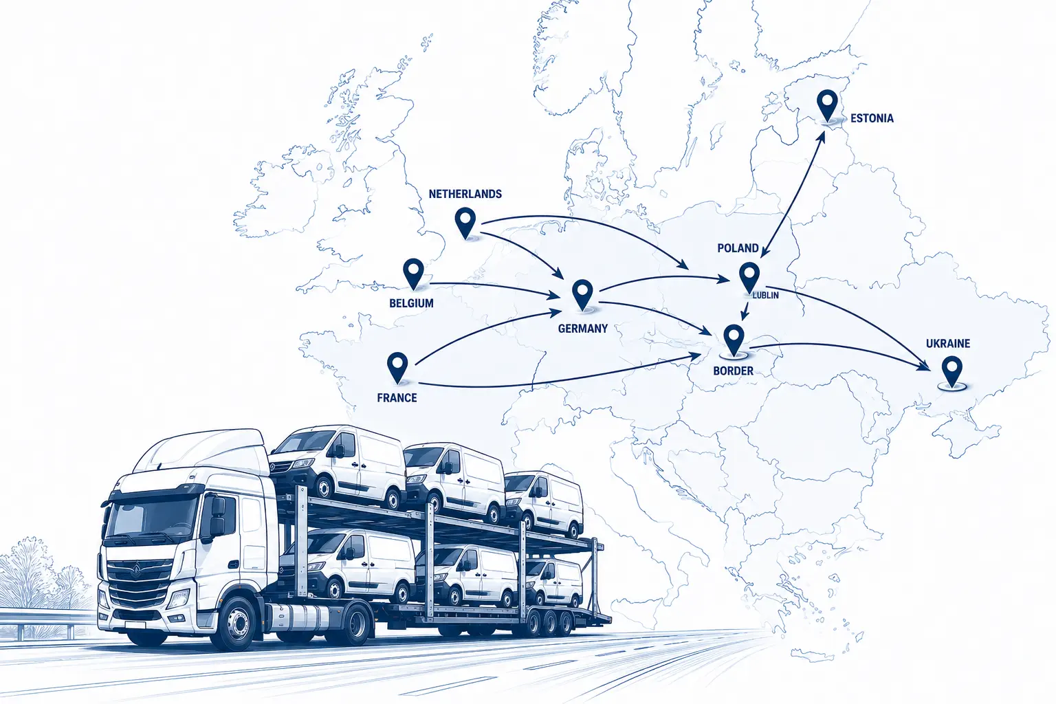 DAR-GROUP logistics network map